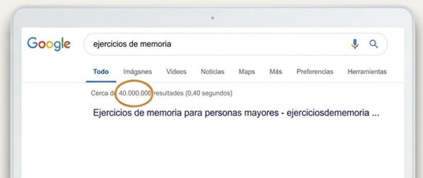40 millones de búsquedas en Google para ejercicios de memoria