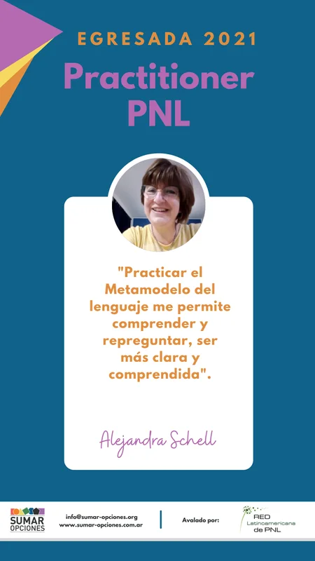Testimonio de Alejandra Schell - Egresada PNL Practitioner 2021
