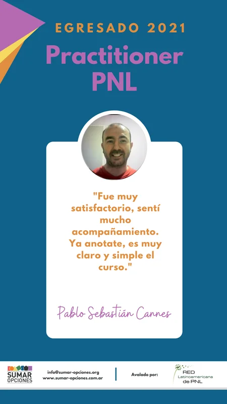 Testimonio de Pablo Sebastián Cannes - Egresado PNL Practitioner 2021